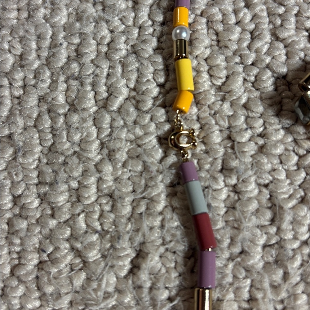 Coach Genuine Cultured Pearl Signature Beaded Collar Necklace and bracelet - Picture 5 of 5